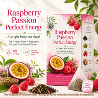 Fruitig frambozen-passie thee-mengsel |   Zwarte Thee & Yerba Mate 40 g 20 Theezakjes |   OEM/ODM Private Label