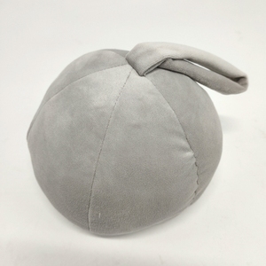 Butée de porte lourde de sable bourrée par boule grise de velours de peluche de décoration naturelle pour la maison et le bureau - Product Image 5