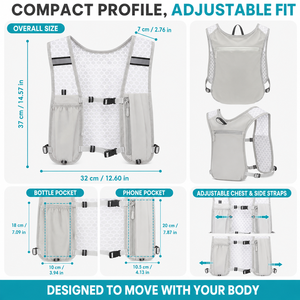 Sac de <span class=keywords><strong>course</strong></span> pour téléphone et bouteille d'eau avec bande réfléchissante, respirant et imperméable pour le cyclisme nocturne, gilet de <span class=keywords><strong>course</strong></span> décontracté, logo personnalisé - Product Image 3