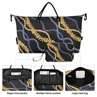 Sac de voyage fourre-tout surdimensionné à imprimé personnalisé Fleur de Puakenikeni Jaune Hawaïen, avec fermeture éclair, idéal pour les week-ends et la mode