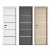 Porte intérieure en bois massif couleur noyer, porte de chambre à coucher, finition imperméable, moderne, pour appartement, maison, bureau