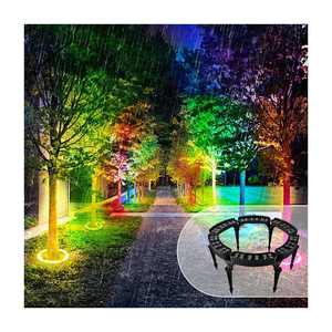 Éclairage de Noël RGB pour arbre de Noël, corps en aluminium, anneau électrique programmable DMX512, modulaire, circonférence 0,6-2,9 m - Product Image 1