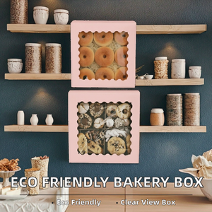 Scatole per Pasticceria in Carta Riciclata Ecologica, Confezioni per Ciambelle, Mini Torte, Fette di Torta, Dessert e Dolcetti - Product Image 2