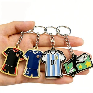 Llavero Personalizado con la Camiseta de la Selección Nacional de Fútbol - Llavero de Metal Esmaltado para Fanáticos de Brasil, Alemania, <span class=keywords><strong>Argentina</strong></span> - Product Image 2