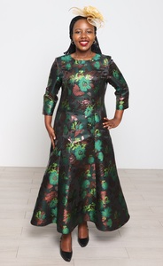 Vestido de Noche Largo de Jacquard para Mujer, Talla Grande 4XL, Alta Calidad 2022 - Product Image 1