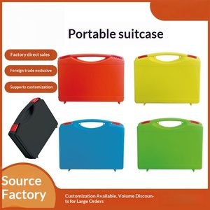 Boîte à outils en plastique jaune avec poignée, couvercle, rectangulaire, capacité moyenne, légère, pour le rangement et l'organisation des outils - Product Image 6
