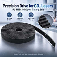 Nouvelle courroie de distribution HTD 3M en PU avec cordon en acier et face à dents en nylon pour machine de gravure/découpe laser CO2, pièces CNC