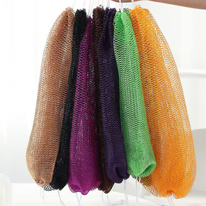 OEM Authentic Real African Exfoliating Net Sponge Bath Sponge with Knots and Ropes <b>Back</b> <b>Scrubber</b> Exfoliator Washer Cloth - Product Image 3
