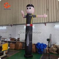 Homme gonflable publicitaire personnalisé, réparateur, 12 pieds de haut, bras qui bougent, pour la publicité des entreprises de construction