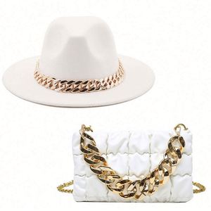 New Design Custom Winter Women Fedora <b>Hat</b> and Hand <b>Bag</b> Sets - Product Image 1