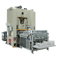 Ligne de production de contenants en aluminium à grande vitesse certifiée CE 45T-200T avec empileur automatique