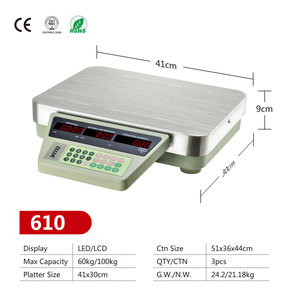 Báscula Electrónica Veidt de 100 kg, Báscula Digital Portátil para Pesar Mariscos, con Función de Cálculo de Precio, Modelo 610, Pantalla Dual - Product Image 2