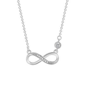 Collana KISSWIFE Numero 8 Amore <span class=keywords><strong>Infinito</strong></span> con Diamanti Incastonati, Ciondolo Minimalista Simbolo <span class=keywords><strong>Infinito</strong></span> di Möbius, Gioielli alla Moda - Product Image 4