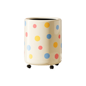 Poubelle à double couche cylindrique pour usage intérieur avec rangement de sacs dissimulé pour salon, chambre et salle de bain - Product Image 3