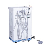 Unité dentaire mobile GINEE MEDICAL à prix d'usine avec pièces à main haute et basse vitesse, seringue 3 voies et système air-eau