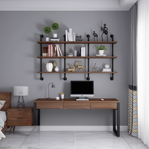 Bắc Âu rắn bàn gỗ Kệ sách kết hợp với ngăn kéo nhà văn phòng máy tính bàn phòng ngủ tường nghiêng sinh viên nghiên cứu bảng - Product Image 5