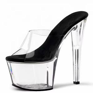 Sandalias de Tacón <span class=keywords><strong>Alto</strong></span> de 7 Pulgadas-17 cm para Mujer, con Punta Abierta, para Discoteca, Fiesta, Pasarela, Banquete, Vestido de Noche, Estilo Stripper, Sexy, Talla Grande - Product Image 6