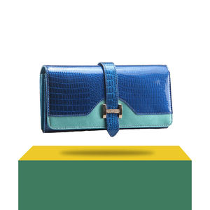 Portefeuille long pour femme, pochette en cuir véritable avec fermeture éclair, portefeuille de haute qualité pour les voyages, l'usage quotidien et le bureau - Product Image 2