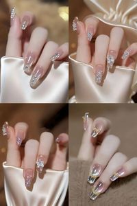 Ongles press-on de qualité salon, finition <span class=keywords><strong>gel</strong></span> professionnelle <span class=keywords><strong>sans</strong></span> lampe UV, <span class=keywords><strong>faux</strong></span> ongles prêts à porter pour toutes les occasions - Product Image 2