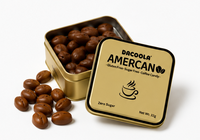 Bonbons de café compressés au xylitol en gros, sans sucre, emballés en boîte, comprimés de café à croquer, logo personnalisé, marque privée disponible