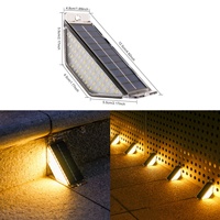 Lampes solaires pour escaliers extérieurs, lumière LED pour marches, lumière solaire pour escaliers de jardin pour allées, escaliers, chemins, clôtures