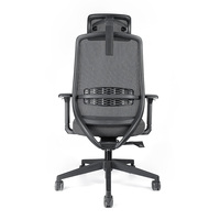 Chaise de bureau exécutive pivotante à 360° en alliage d'aluminium à dossier haut, personnalisable, réglable, ergonomique, en maille