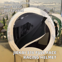 Casco de Motocicleta JIEKAI 316 Nuevo, ABS de Alta Calidad, Cara Completa, Doble Lente, Liberación Rápida, Homologado por DOT, para Hombres, Carreras, Todas las Temporadas