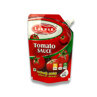 Sachets condiments en plastique personnalisés de qualité alimentaire becs cornue piment tomate ail pochette de sauce cornue emballage de pochette