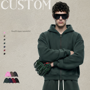 Fabricant de sweats à capuche personnalisés avec logo, style vintage délavé, coupe ample, sweat à fermeture éclair City Boy, 400G, impression DTG, OEM - Product Image 2