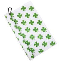 Serviette de golf en microfibre gaufrée avec logo personnalisé brodé, super absorbante, sublimation, clip mousqueton robuste