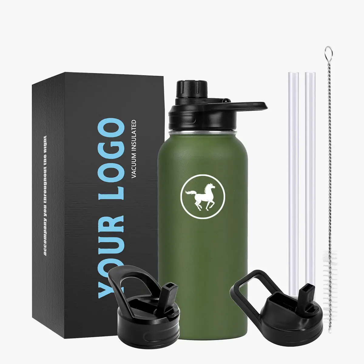 Water Flask Keep Drinks Hot and Cold Thermoss Water Bottles for Sports Travel Bike Gym Stainless Steel Wide Mouth