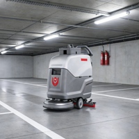 Nettoyeur de sols industriel haute performance CleanHorse ARES530 - Nettoyeur manuel robuste avec réservoir en PE pour atelier d'usine