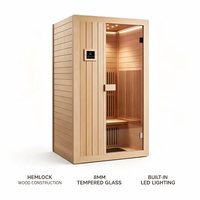 Salle de sauna de luxe sur mesure avec panneaux intelligents en bois de pruche canadien, chauffage infrarouge pour projets de villas, hôtels, spas et centres de bien-être