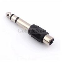 1/4in 6.35mm Prise mâle vers RCA femelle Connecteur haut-parleur Adaptateur RCA vers Jack stéréo 6.3 MM Prise mâle Microphone