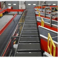 Cross Belt Sorter E Commerce Paket Express Sortiermaschine Hoch geschwindigkeit karton Polybag Förderer