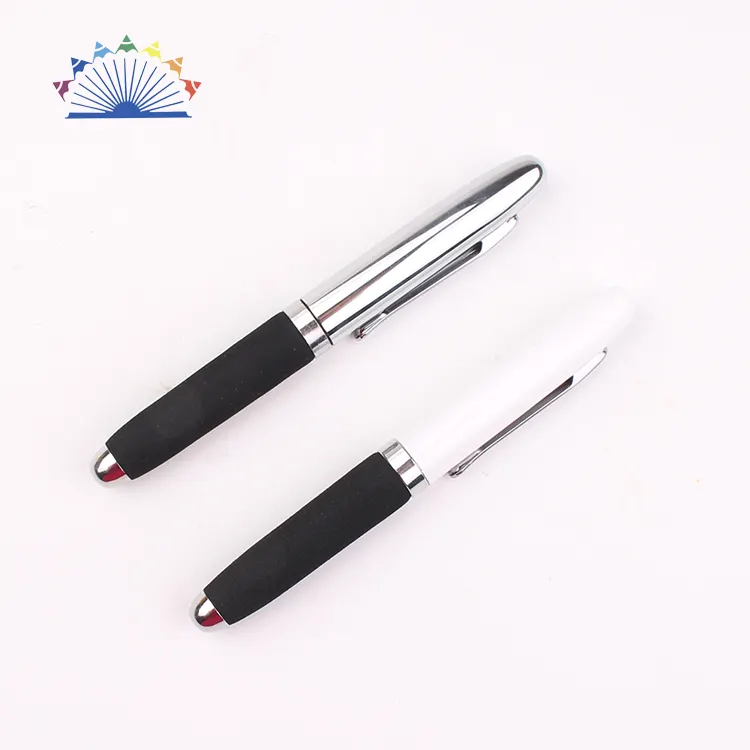 Promotional Rubber EVA Grib Cap-off mini Metal Pens With Logo