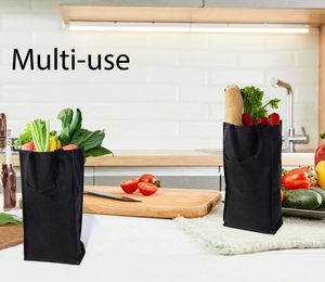 Tùy chỉnh tái sử dụng đôi chai rượu vang đỏ bao bì với không dệt vải dây rút & dây kéo đóng cửa mẫu thư cho đám cưới - Product Image 6