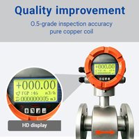 RUIJI Pengukur Aliran Elektromagnetik Digital Akurasi Tinggi Bahan Stainless Steel 304 Flange OEM DN10-DN1000 Pengolahan Air Kimia