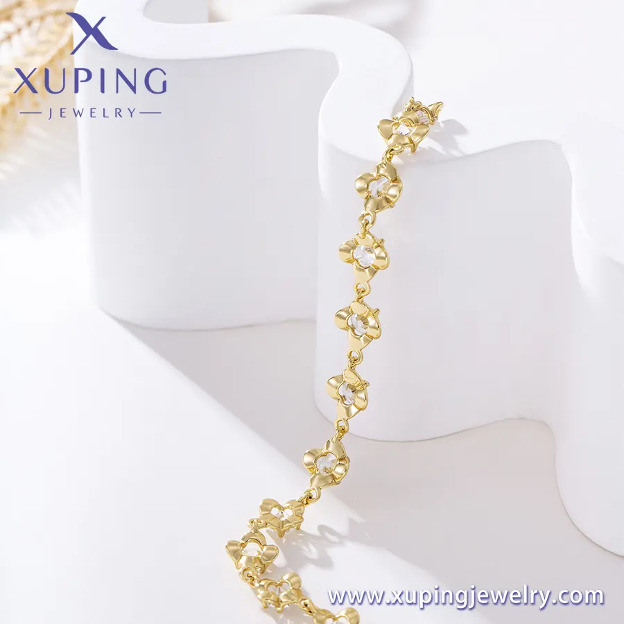أساور X000925256 من Xuping مجوهرات مطلية بالذهب عيار 14 أساور عصرية مبيع بالجملة