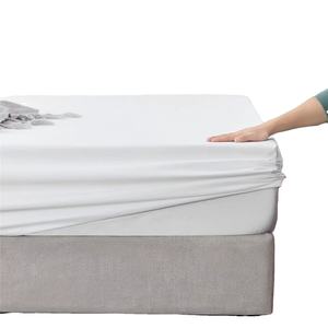 Vente flash - <span class=keywords><strong>Drap</strong></span>-housse de luxe pour hôtel, taille king size, 100% coton satiné blanc, <span class=keywords><strong>drap</strong></span>-housse pour la maison - Product Image 1
