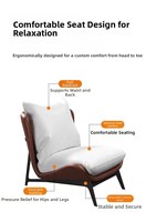 Fauteuil inclinable simple en cuir anti-griffures pour balcon, chambre et salon – Idéal pour la détente