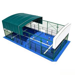Installation rapide, grande tente coulissante ignifuge personnalisée avec télécommande, pour garage, hangar, terrain de padel, toit - Product Image 1