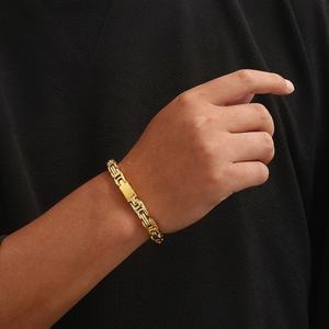 2024 New Design Wholesale <b>Men</b> Custom Stainless Steel Byzantine Chain <b>Bracelet</b> - Product Image 3
