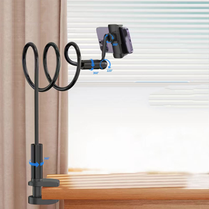 Support de fixation réglable à 360 degrés avec bras flexible et fonction étanche, compatible avec tous les téléphones - pour utilisation sur bureau ou lit - Product Image 5