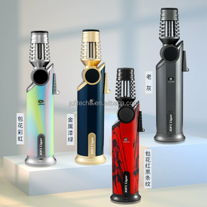 Briquet torche rechargeable coupe-vent à flamme puissante avec options multicolores pour cigares et usage extérieur - Product Image 6