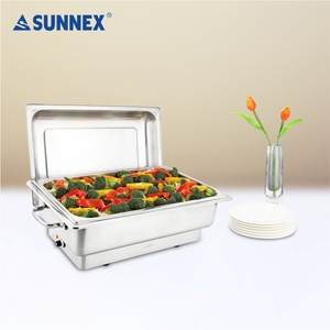 Chauffe-plat électrique pour buffet Équipement de chauffage rapide Réglage à 8 niveaux Couvercle en acier inoxydable Grande capacité Chauffe-plat - Product Image 6