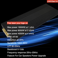 Amplificateur de subwoofer de voiture RMS 16000W 1 ohm style brésilien gamme complète basses fortes 32000W crête monobloc amplificateur SPL de voiture classe D
