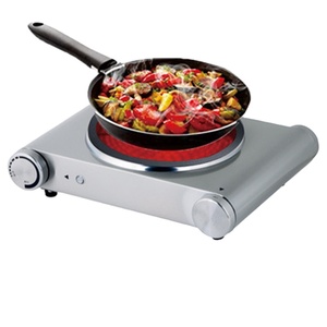 1400瓦家用电热板单燃烧器蒸煮炉电热板，带温度控制 - Product Image 1