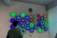 Boule LED active de haute qualité jetant des plaques hexagonales jeu 35cm de diamètre