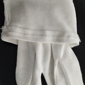 Manchette <span class=keywords><strong>de</strong></span> fil élastique <span class=keywords><strong>de</strong></span> mode classique petit unisexe tricoté sécurité travaillant des gants formels en coton blanc - Product Image 5